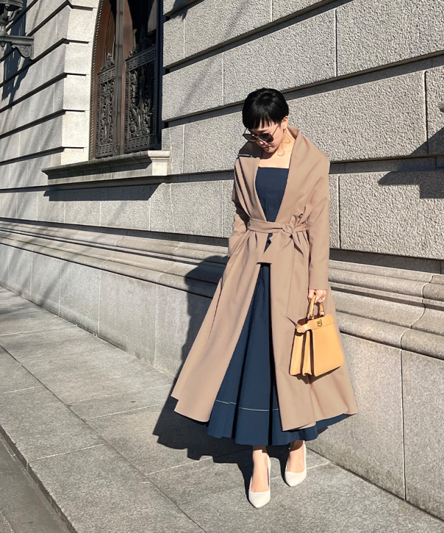 ショール風オードリーコート｜JENNE(ジェンヌ)公式通販：パリジェンヌ  