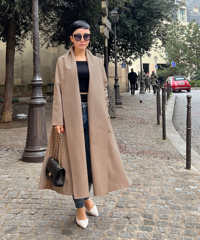 ショール風オードリーコート｜JENNE(ジェンヌ)公式通販：パリジェンヌ  