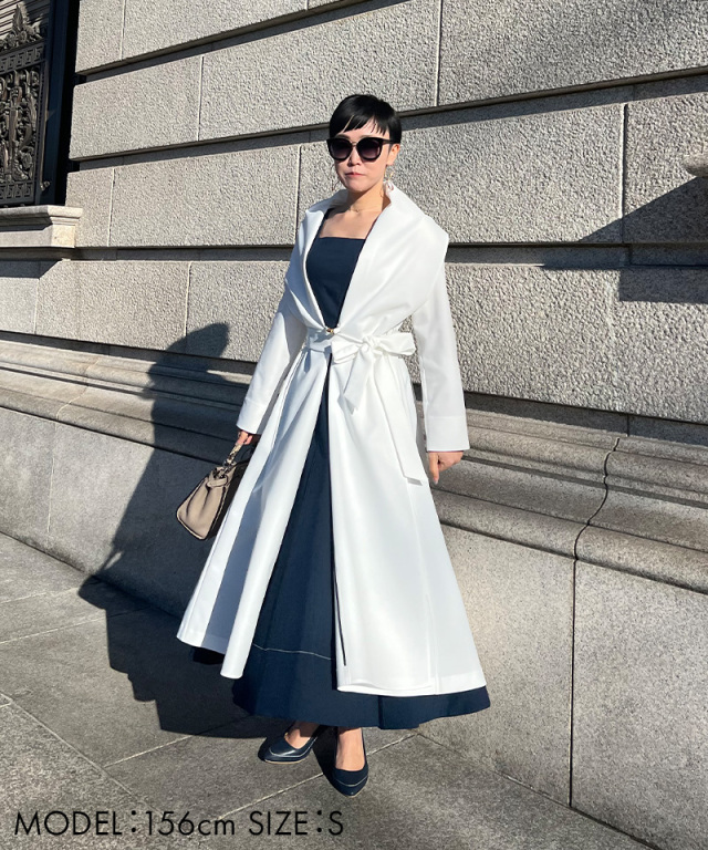 ショール風オードリーコート｜JENNE(ジェンヌ)公式通販：パリジェンヌ  