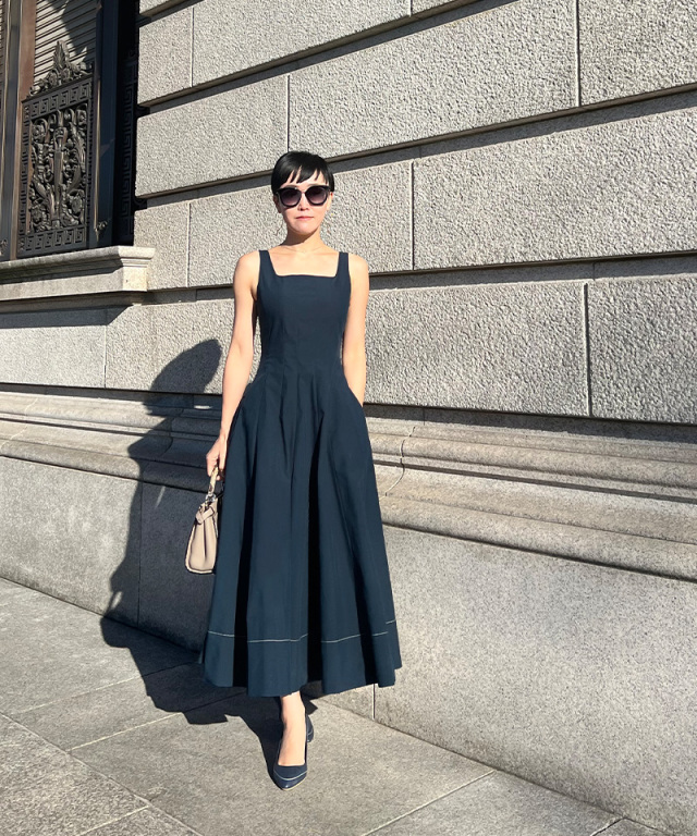 ETRE TOKYO/オープンバックリボンコットンドレス ETRE TOKYO バック  