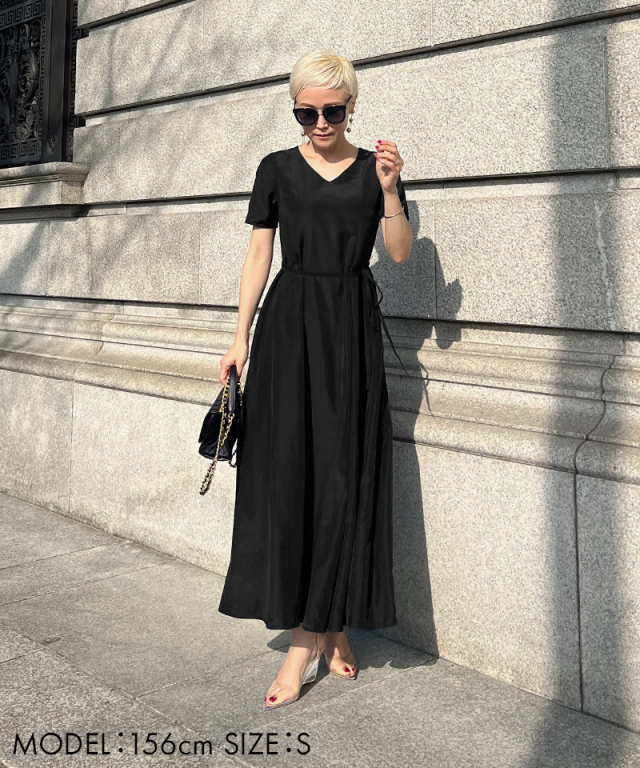 Vネックフレアワンピース｜JENNE(ジェンヌ)公式通販：パリジェンヌの  