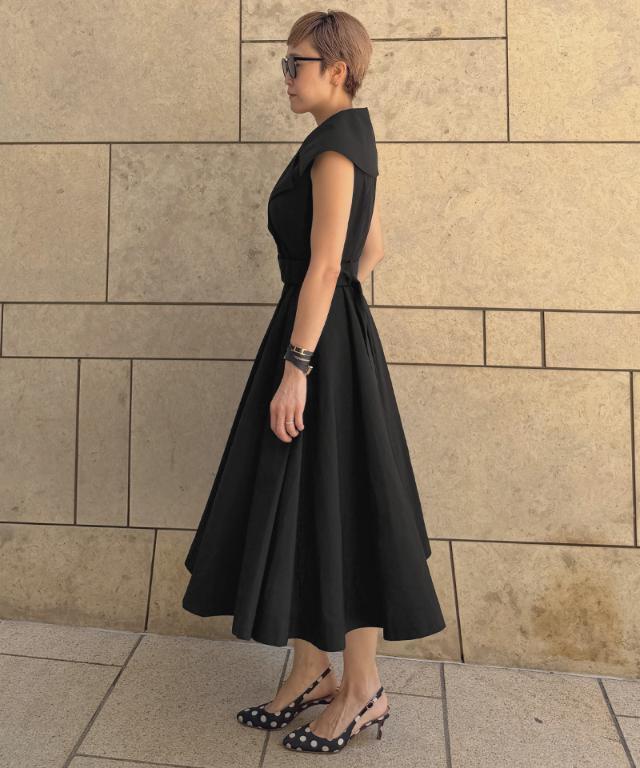 JENNEエアリーライトサマートレンチワンピースSブラック エアリーライトサマートレンチワンピース＜軽量・クール素材＞｜JENNE