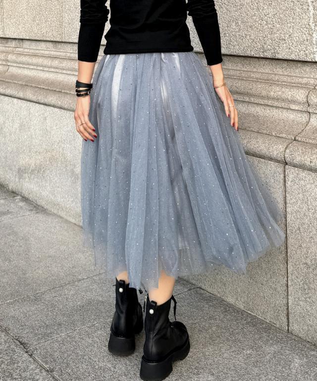 クリスタルチュールスカート｜JENNE(ジェンヌ)公式通販：パリジェンヌ