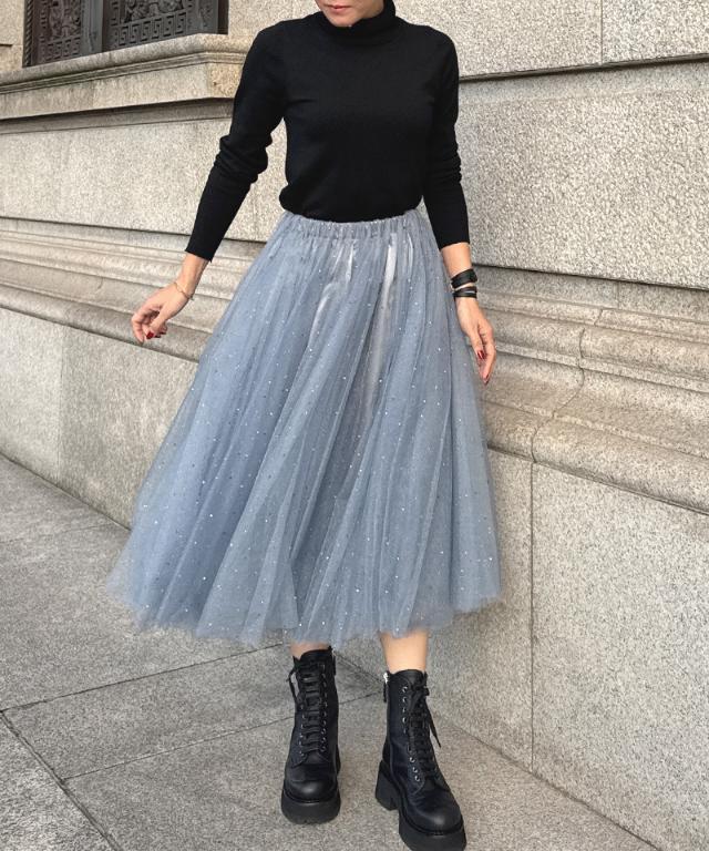 JENNE ジェンヌ　チュールスカートSサイズ（ブルー系） クリスタルチュールスカート｜JENNE(ジェンヌ)公式通販：パリジェンヌ