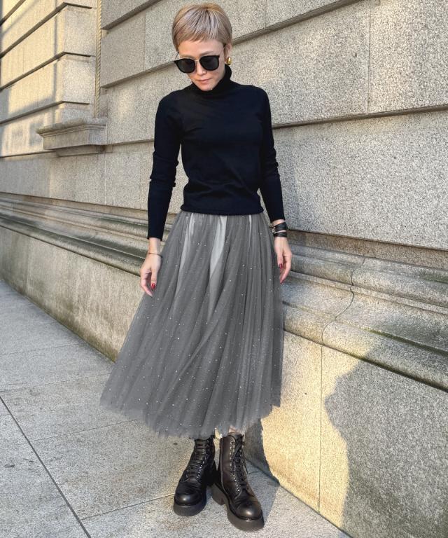 【美品】JENNE スパークラメチュールエアリースカート M クリスタルチュールスカート｜JENNE(ジェンヌ)公式通販：パリジェンヌ