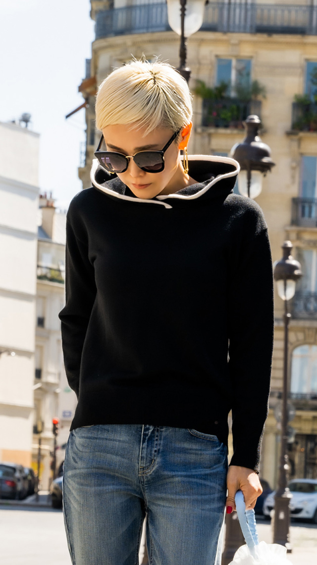 バイカラー ニットパーカー｜JENNE(ジェンヌ)公式通販：パリジェンヌの  