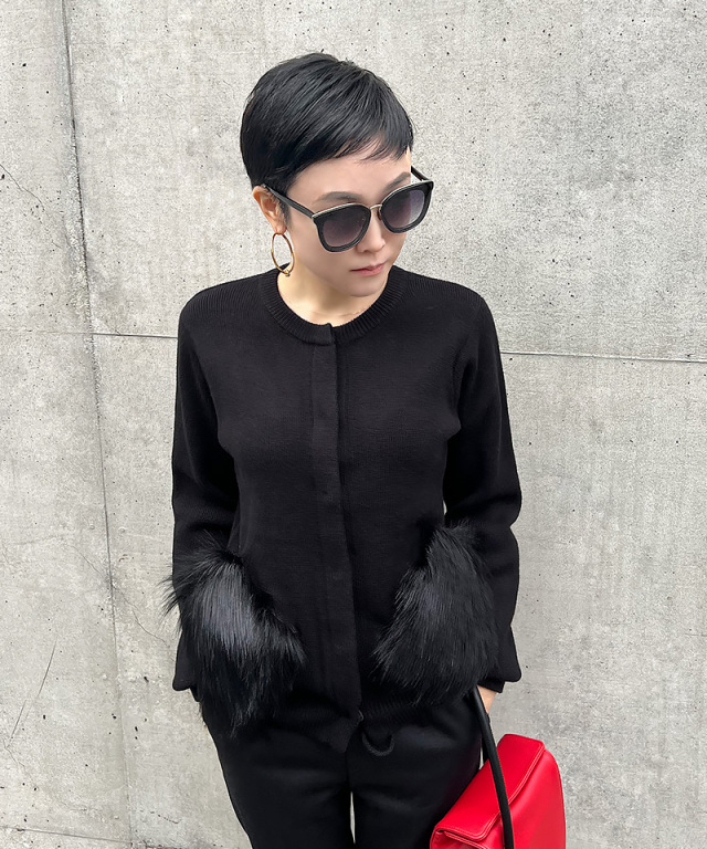 ファーポケット ニットカーディガン｜JENNE(ジェンヌ)公式通販：パリ  