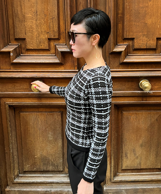 ツイード風 ニットトップス｜JENNE(ジェンヌ)公式通販：パリジェンヌの  