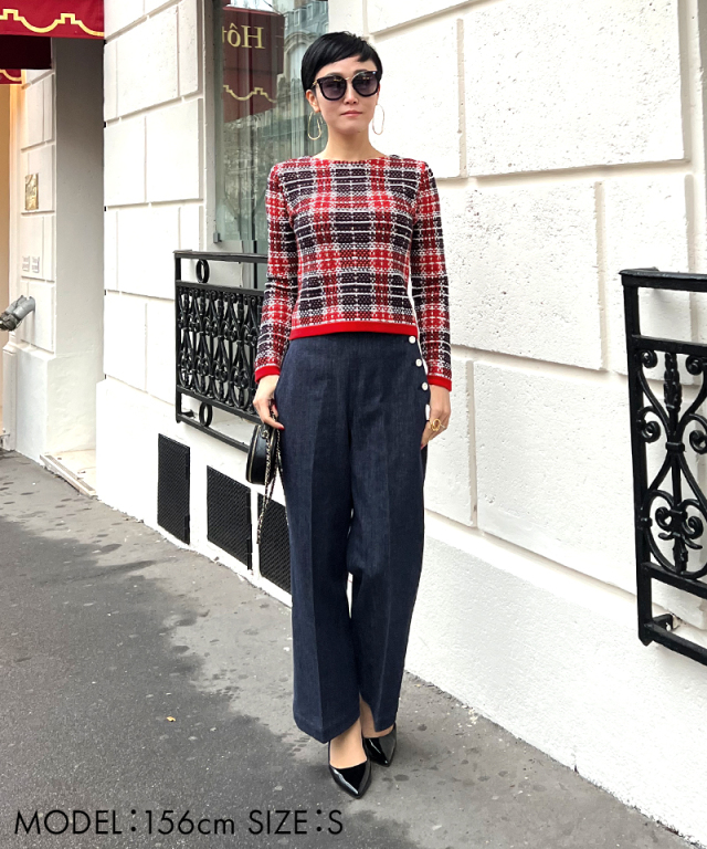 ツイード風 ニットトップス｜JENNE(ジェンヌ)公式通販：パリジェンヌの  