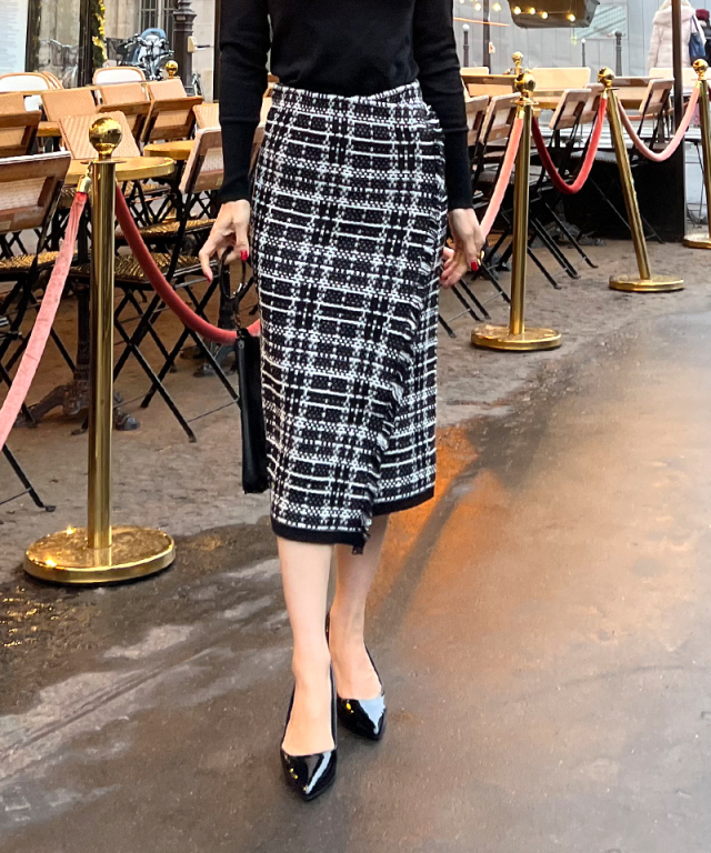 ツイード風 ニットスカート｜JENNE(ジェンヌ)公式通販：パリジェンヌの  