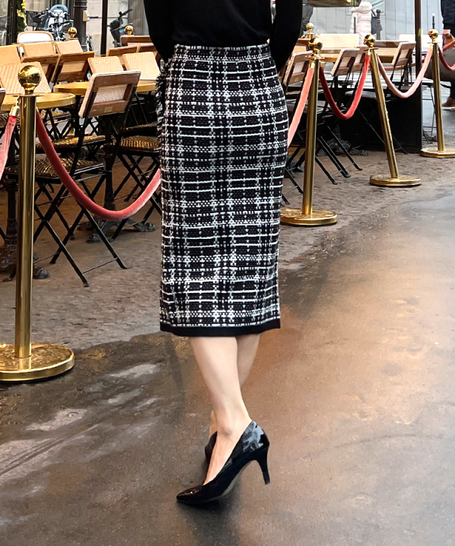 ツイード風 ニットスカート｜JENNE(ジェンヌ)公式通販：パリジェンヌの  