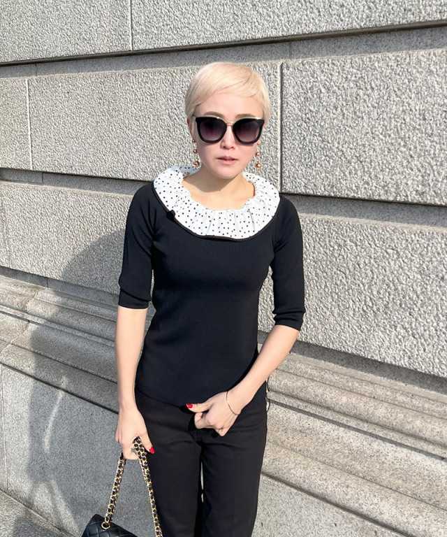 新品タグ付【CarolinaHerrera】ドット ニット 新品タグ付【CarolinaHerrera】ドット ニット