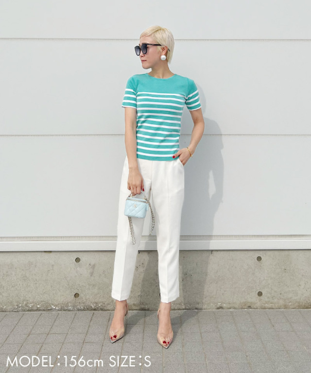 くるみボタン カラーボーダーニット｜JENNE(ジェンヌ)公式通販：パリ