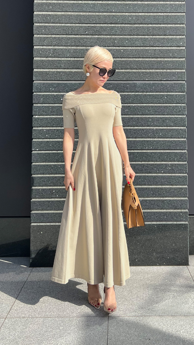 オフショルダー フレアニットワンピース｜JENNE(ジェンヌ)公式通販  