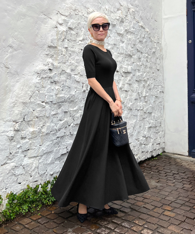 ニットドッキング フレアワンピース｜JENNE(ジェンヌ)公式通販：パリ  