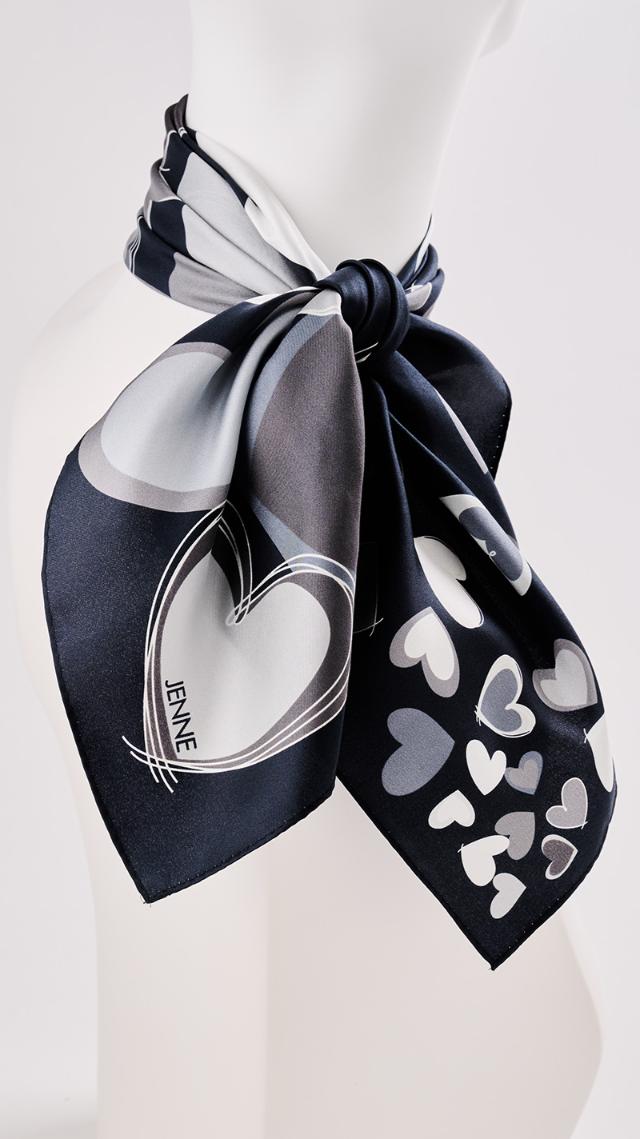 日本製大人ハートスクエアスカーフ