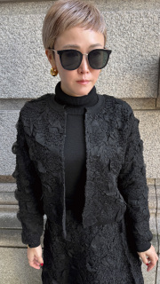 3層編みラグジュアリーニットカーディガン