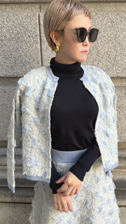 3層編みラグジュアリーニットカーディガン