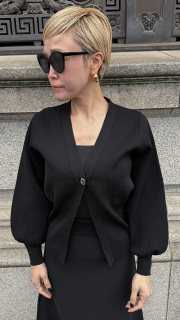 【再予約】トップボタン立体カーディガン【発送予定：5月中旬～下旬】