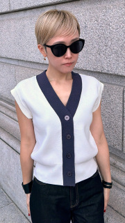 ベスト風ニットトップス