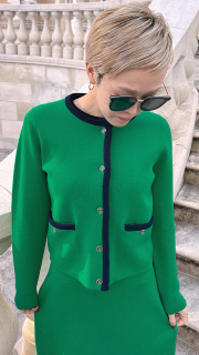 マリン風ニットジャケット