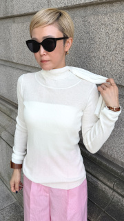 バックリボンラメトップス