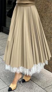 合皮プリーツスカート