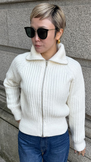 JENNEジップアップニットジャケット