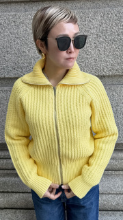 JENNEジップアップニットジャケット