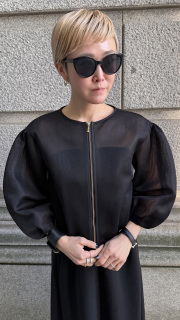 シアー立体ブルゾン（日本生地）