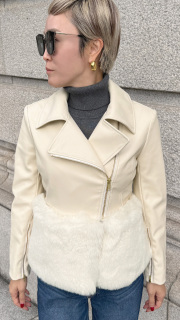 日本製 エコレザーペプラムジャケット｜JENNE(ジェンヌ)公式通販：パリ