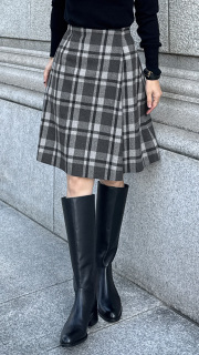 Aラインチェックスカート