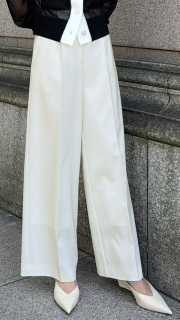 クール素材美脚ワイドパンツ(接触冷感・防シワ・UV)