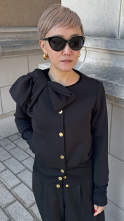 【先行予約】日本製おりがみリボンブルゾン（紫外線９９．９％カット）【発送予定：3月上旬】