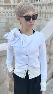 【先行予約】日本製おりがみリボンブルゾン（紫外線９９．９％カット）【発送予定：3月上旬】