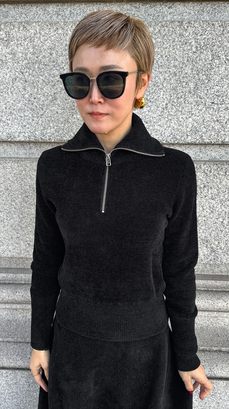 【再予約】もちふわとろけるZIPニット【発送予定：2月中旬】