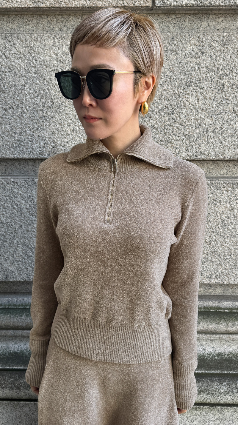 【再予約】もちふわとろけるZIPニット【発送予定：2月中旬】