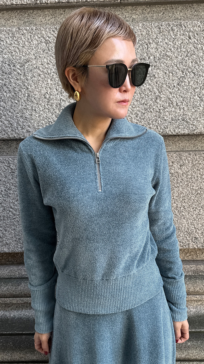 【再予約】もちふわとろけるZIPニット【発送予定：2月中旬】