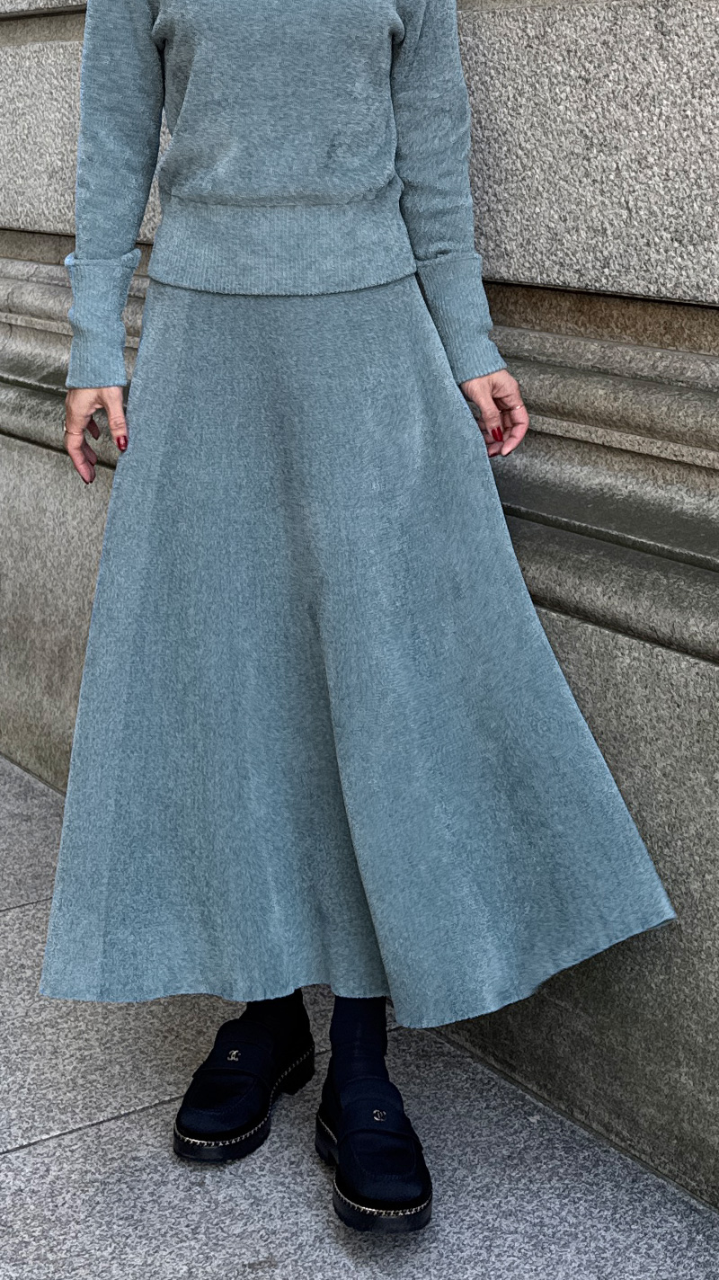 【再予約】もちふわとろけるニットスカート【発送予定：2月中旬】