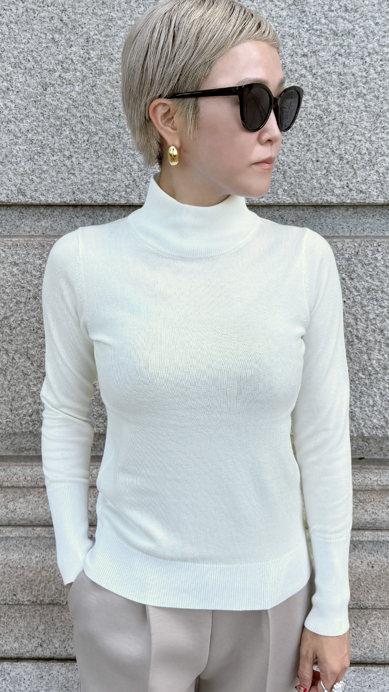 JENNEリッチビジューニットカーデ Sホワイト リッチビジュー