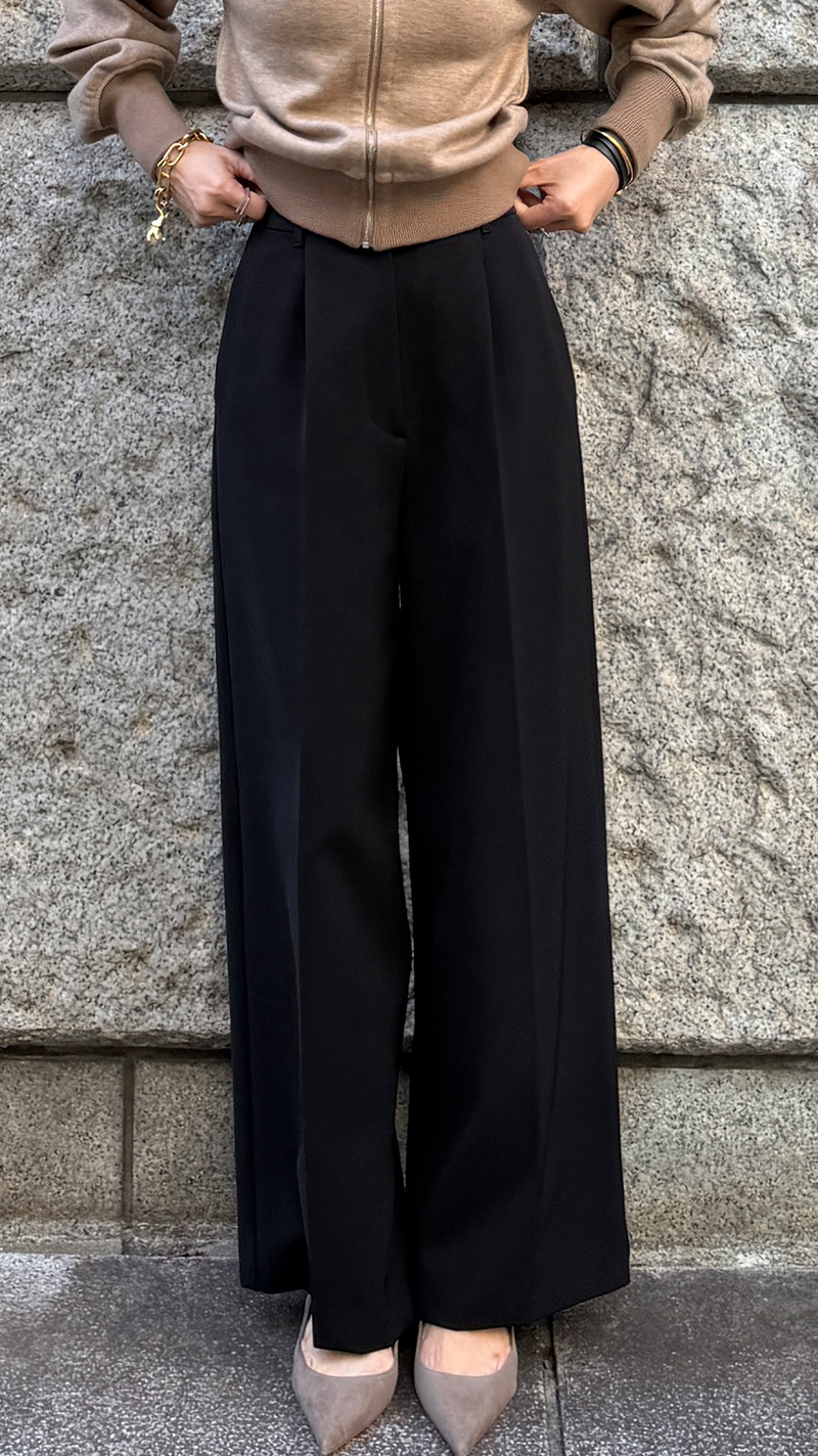 匠仕立て美脚ワイドパンツ＜日本縫製＞