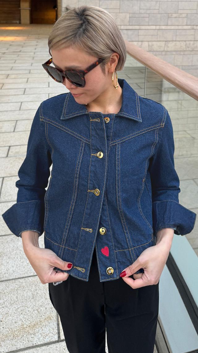 JENNEハート刺繍デニムジャケット