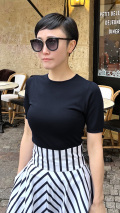 【再入荷】JENNEベーシッククルーネックニット