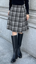 Aラインチェックスカート