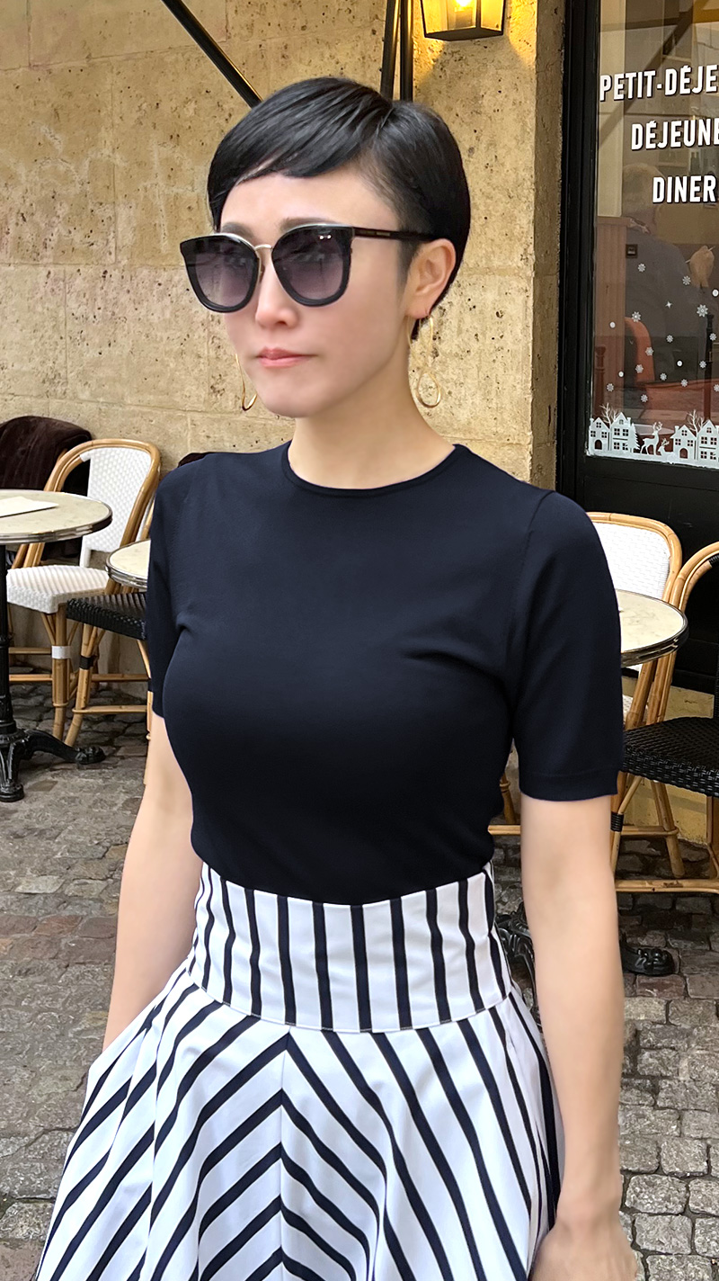 【再入荷】JENNEベーシッククルーネックニット