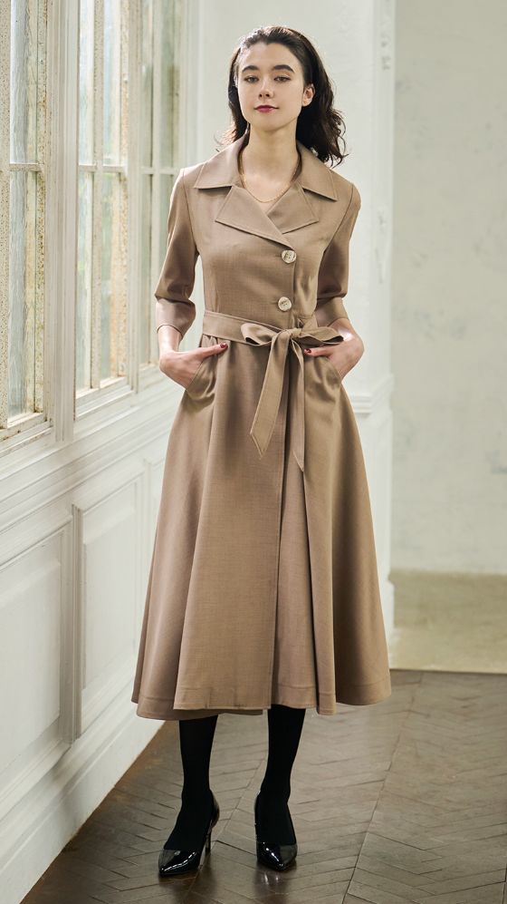 トレンチコート ワンピース コートワンピース 