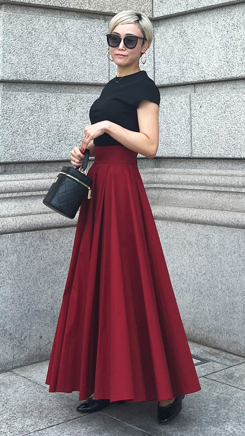 JENNEリッチボリュームフレアスカート