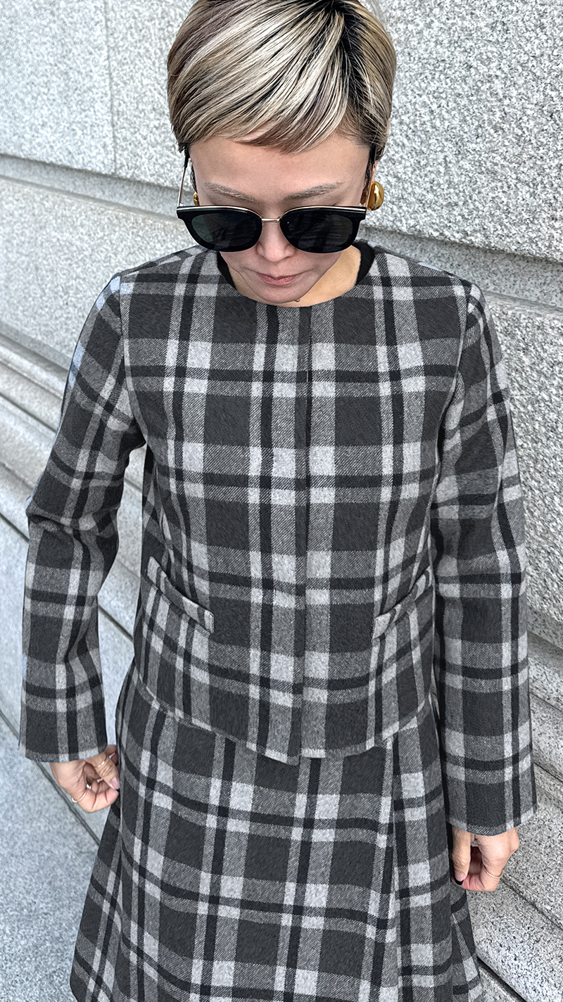 JENNEチェックジャケット