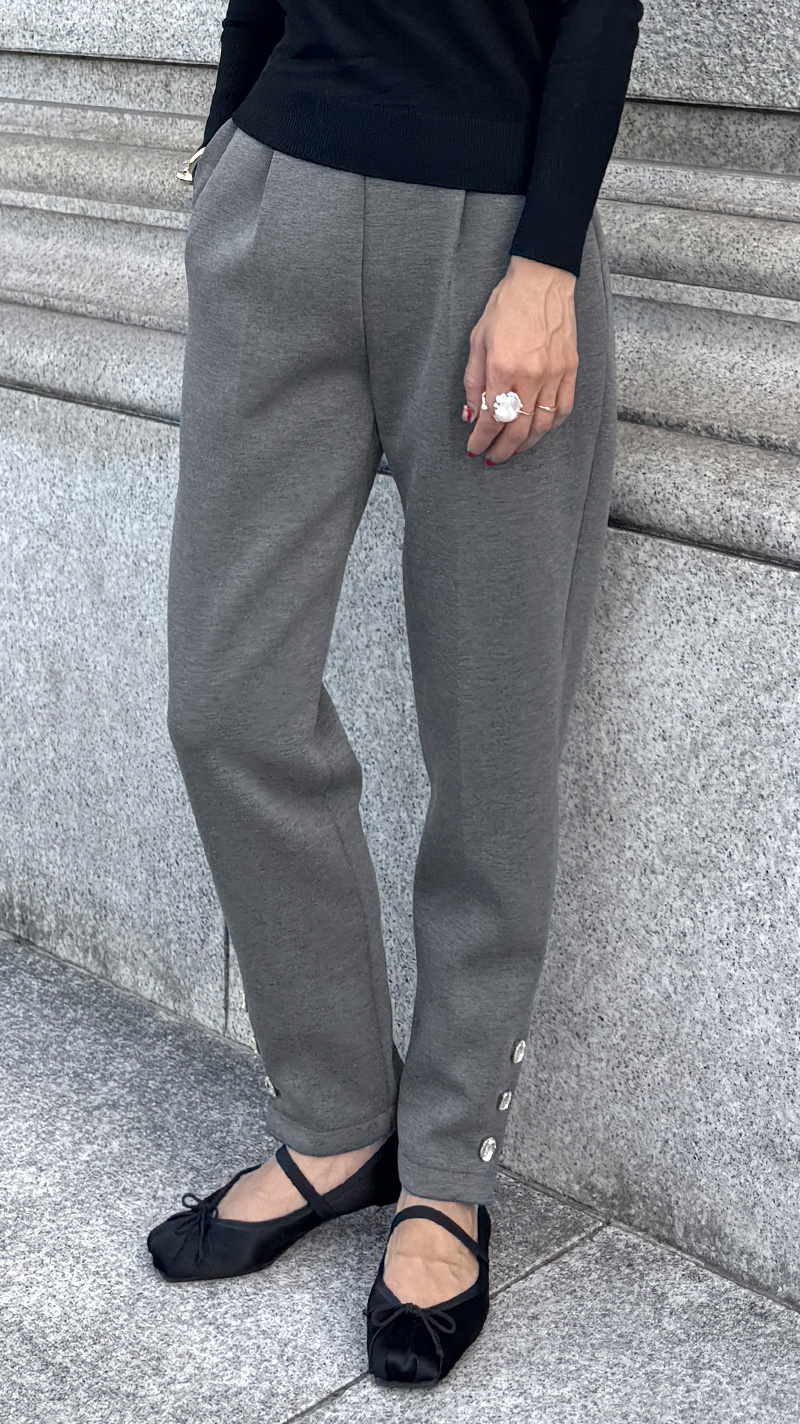 ビジューカットソーパンツ