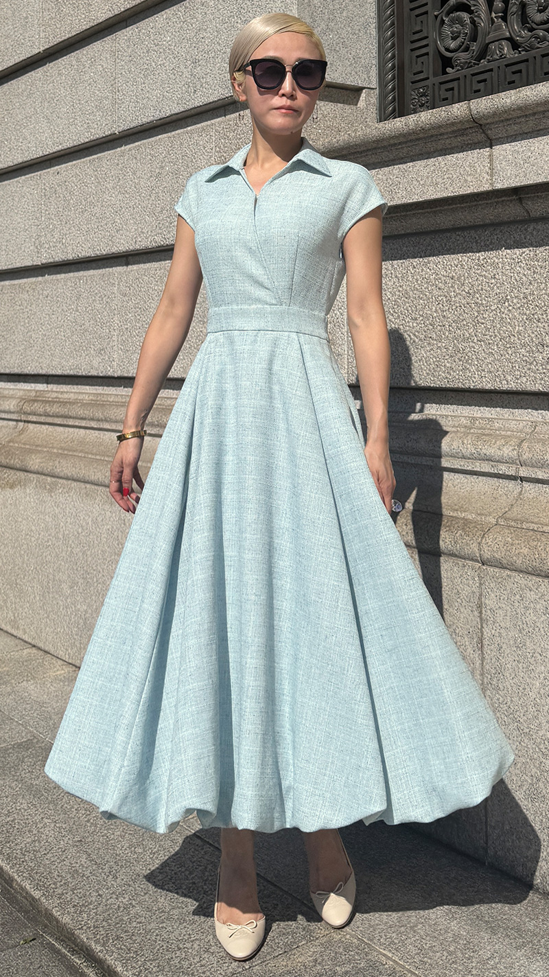 サマーツイードバルーンドレス